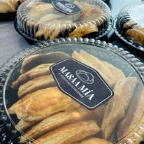 Empanadas MASAA MÍA en empaque redondo